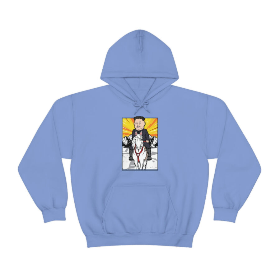 Kim Jung Un Riding White Horse Unisex Heavy Blend™ Hooded Sweatshirt - Image 49