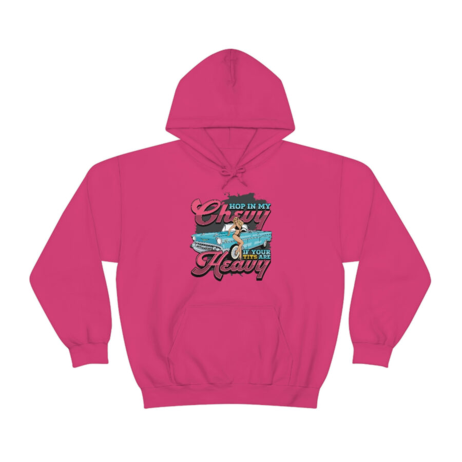 "Hop in my Chevy if your Tits are Heavy" Unisex Heavy Blend™ Hooded Sweatshirt - Image 81