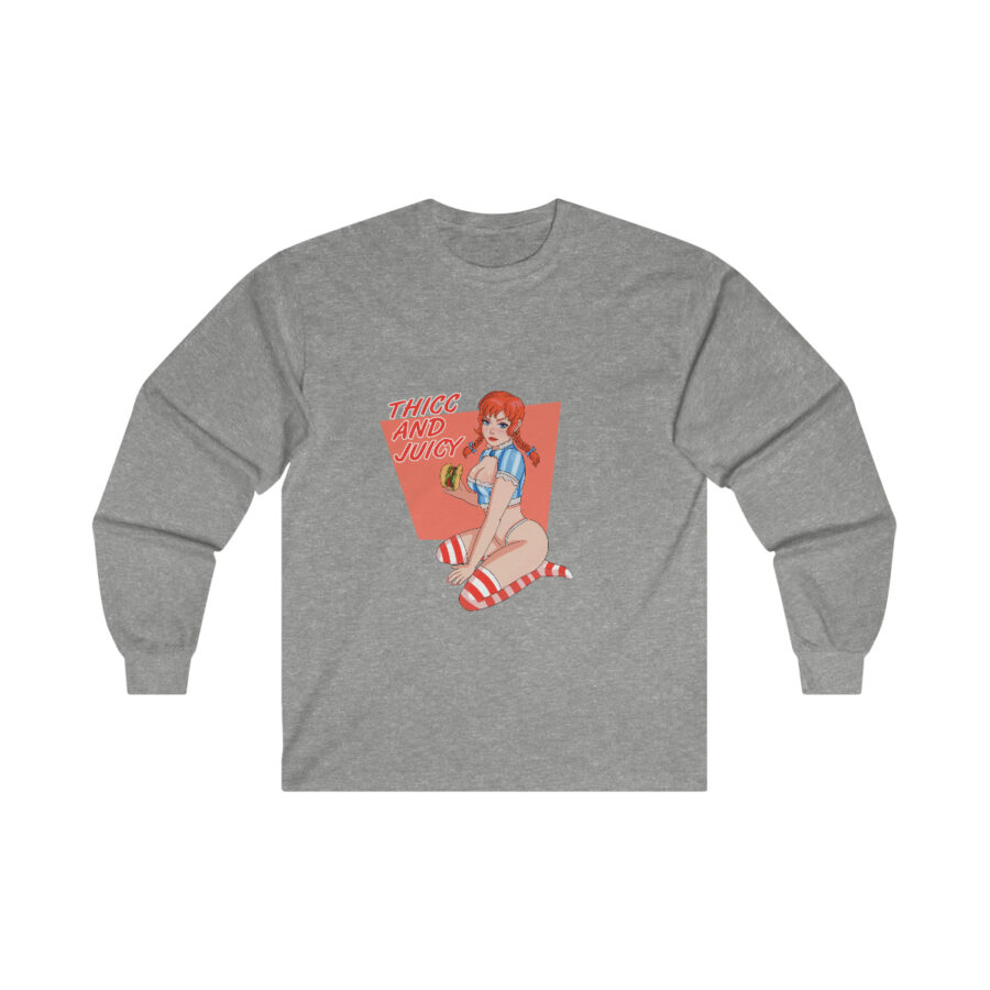 Long Sleeve : Thicc and Juicy Ultra Cotton Tee - Image 3