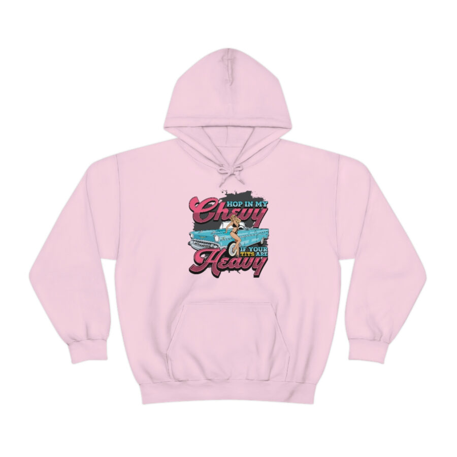 "Hop in my Chevy if your Tits are Heavy" Unisex Heavy Blend™ Hooded Sweatshirt - Image 73