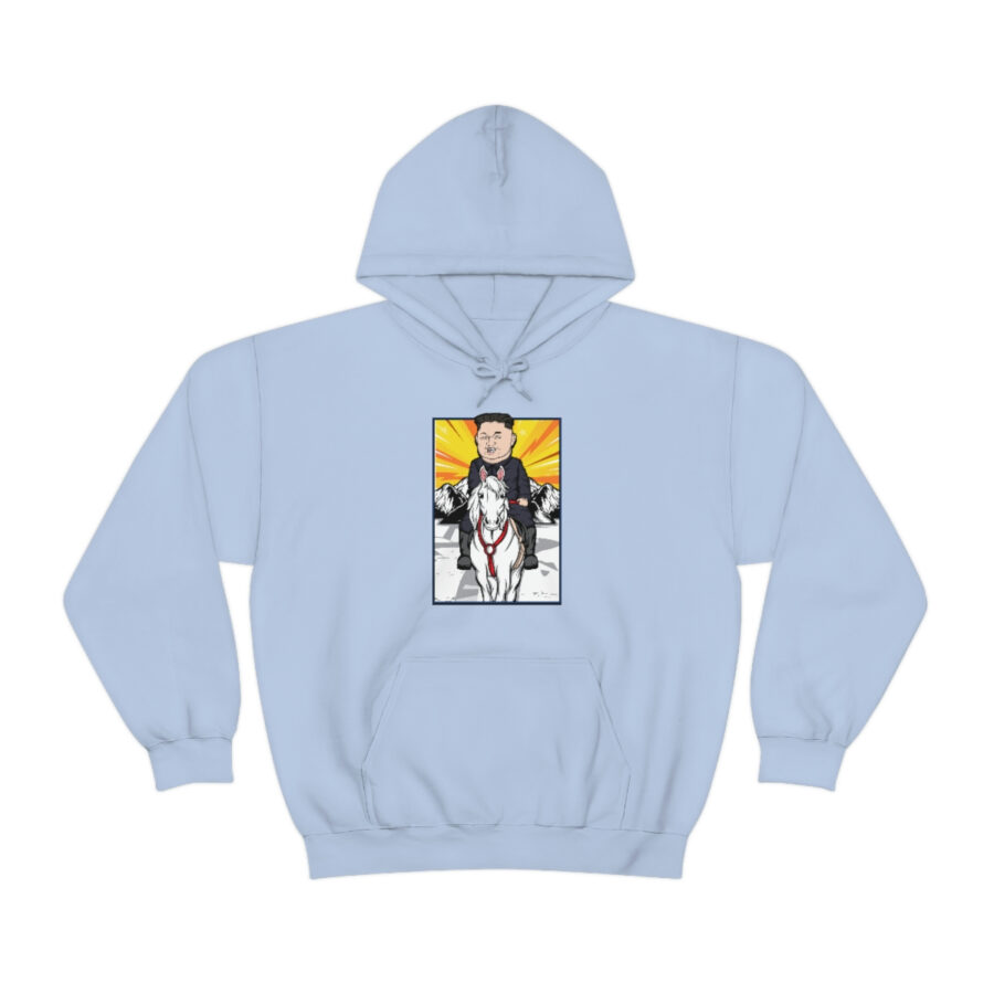Kim Jung Un Riding White Horse Unisex Heavy Blend™ Hooded Sweatshirt - Image 41