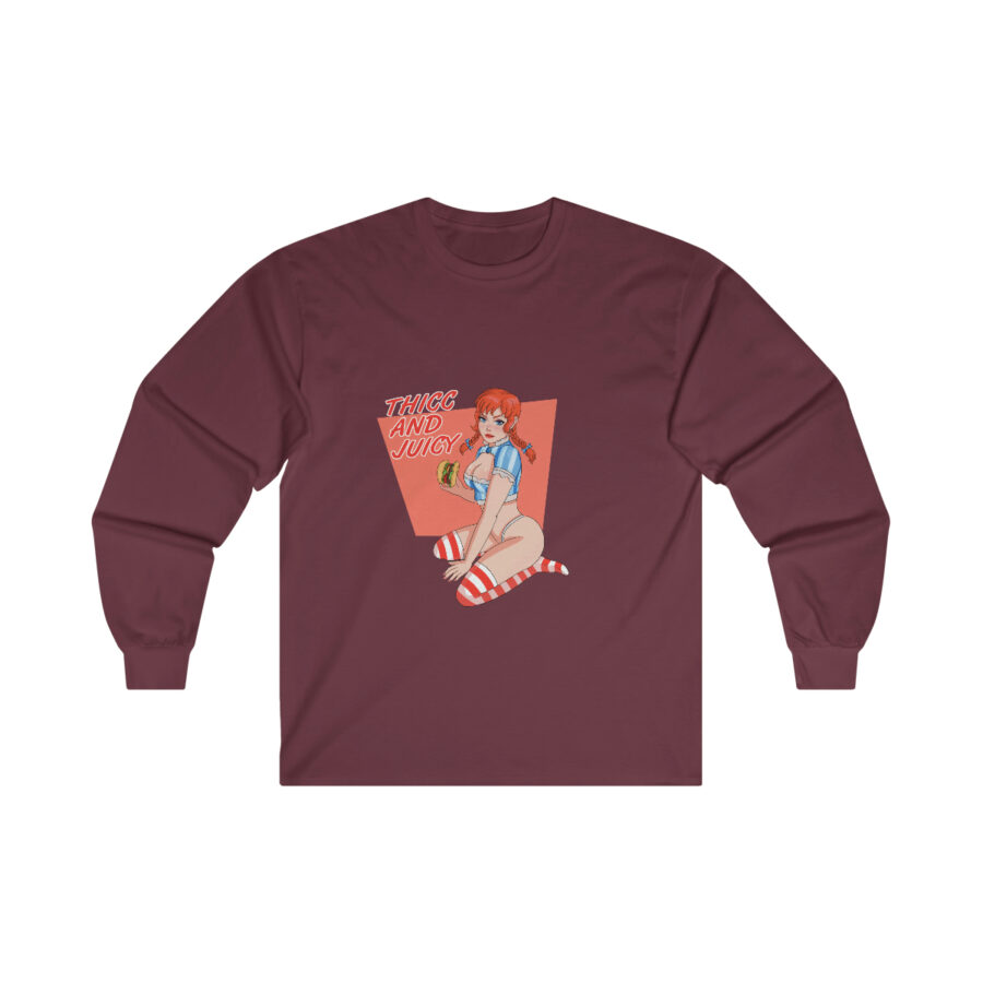 Long Sleeve : Thicc and Juicy Ultra Cotton Tee - Image 5