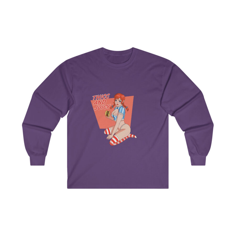 Long Sleeve : Thicc and Juicy Ultra Cotton Tee - Image 13