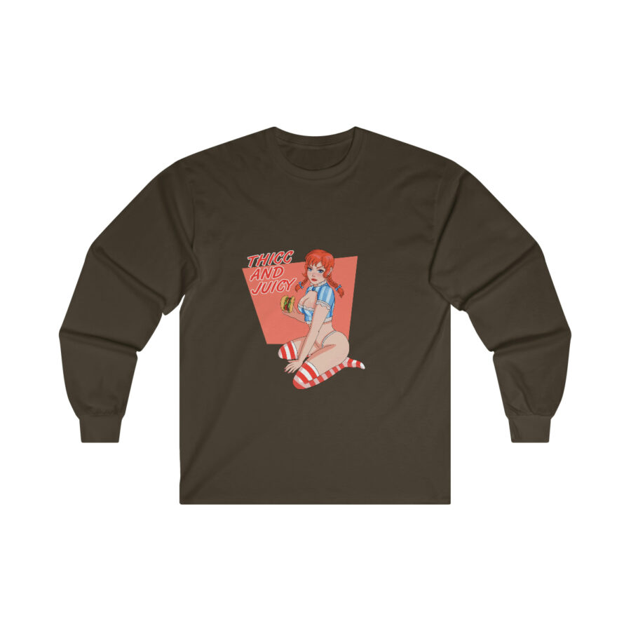 Long Sleeve : Thicc and Juicy Ultra Cotton Tee - Image 6