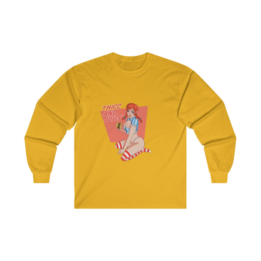 Long Sleeve : Thicc and Juicy Ultra Cotton Tee - Image 4