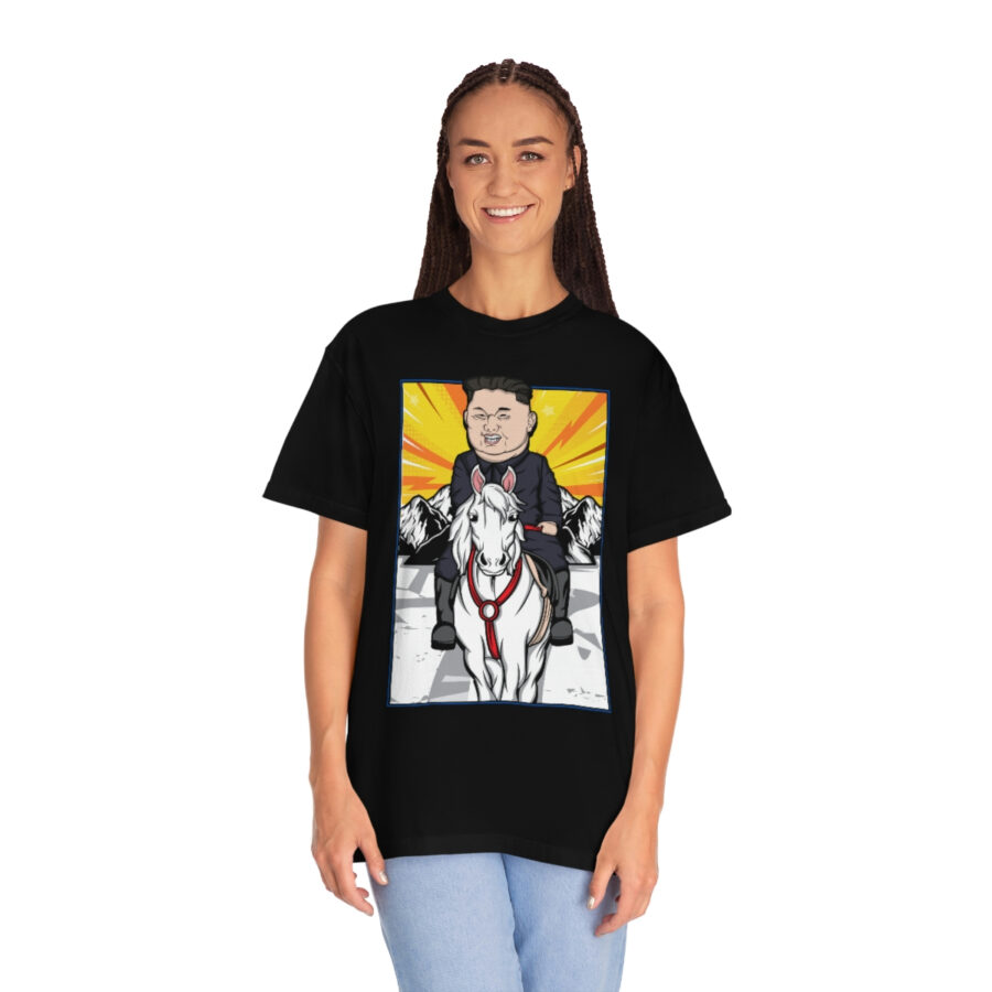Kim Jung Un Riding White Horse T-Shirt - Image 21