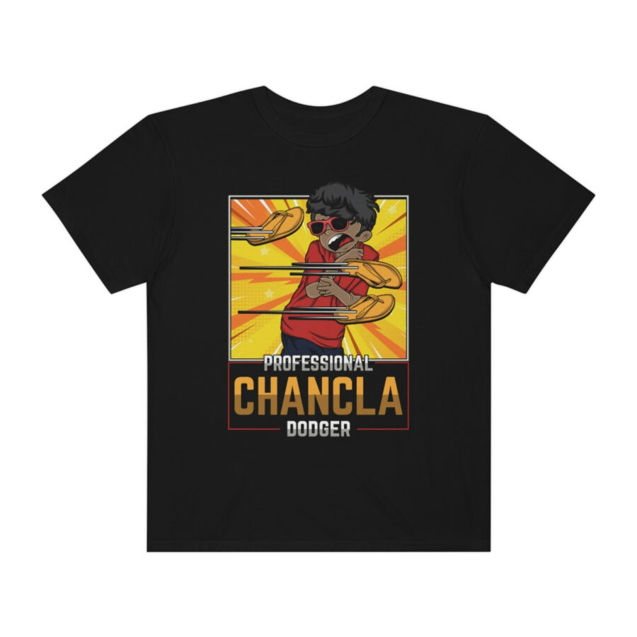 Fun and Vintage Chancla Dodging T-Shirt Parody Tee - Image 13