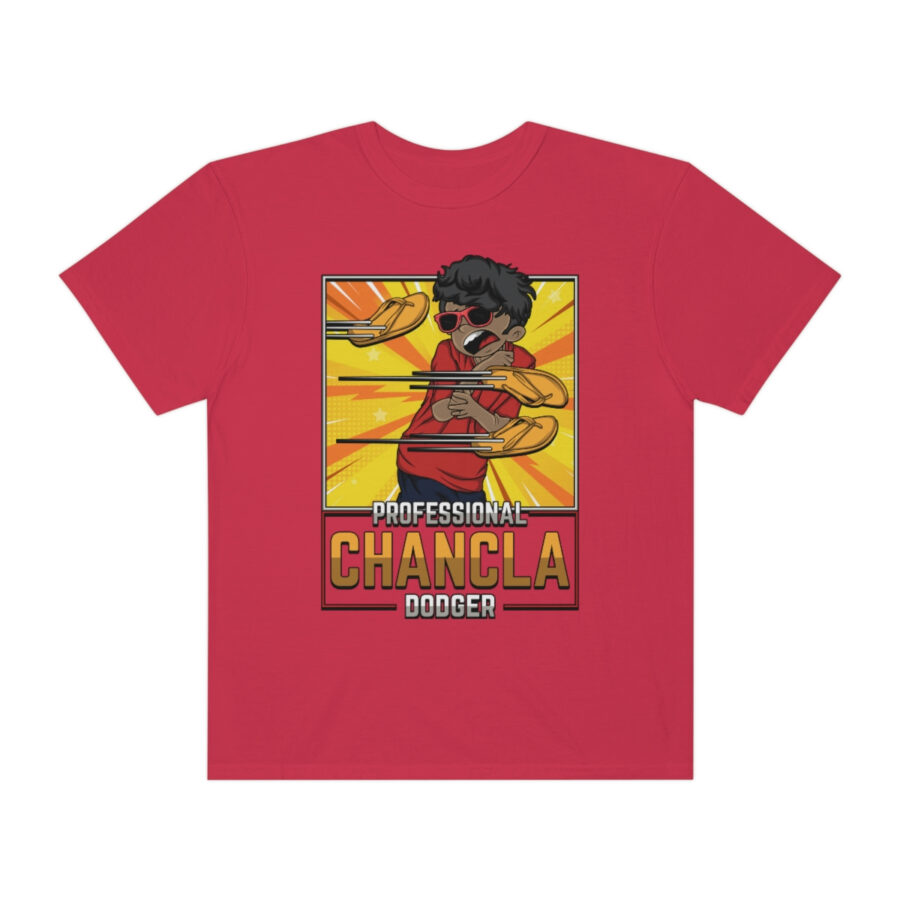 Fun and Vintage Chancla Dodging T-Shirt Parody Tee - Image 19