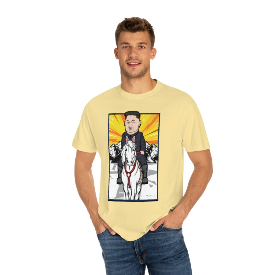 Kim Jung Un Riding White Horse T-Shirt - Image 11