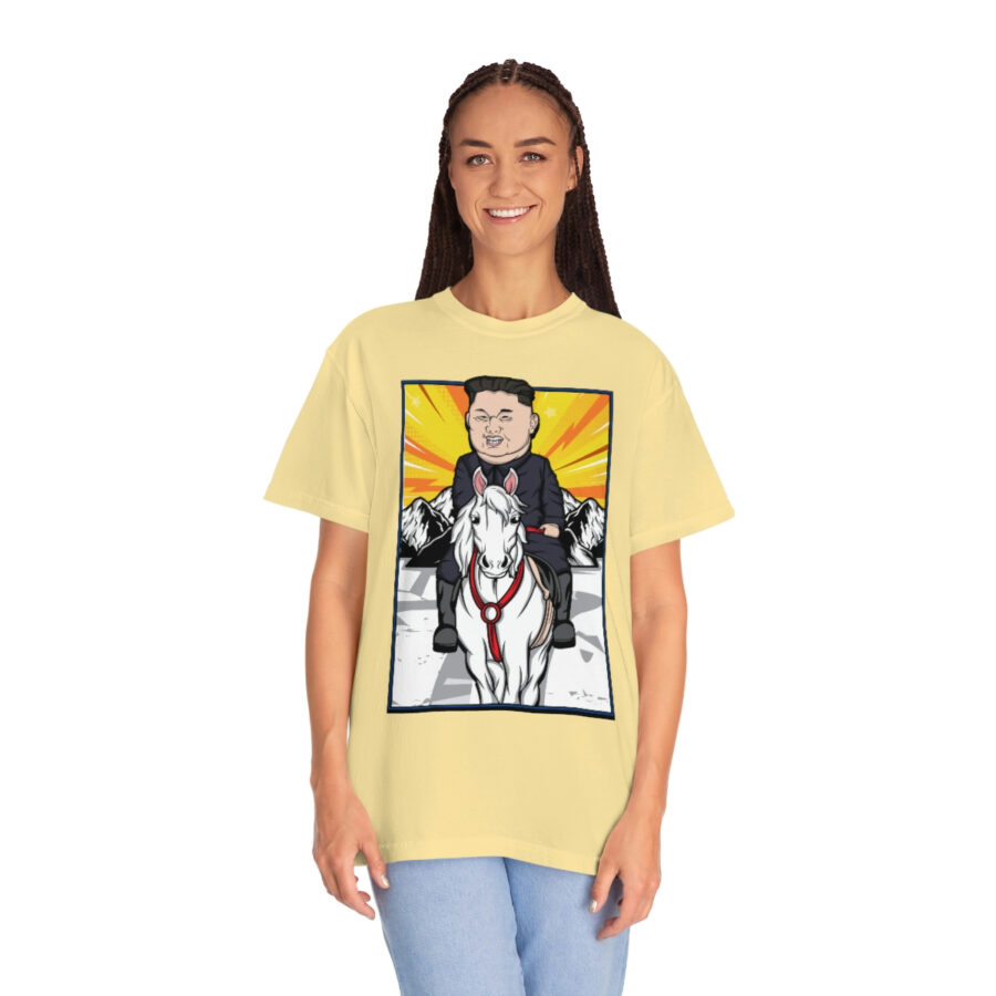 Kim Jung Un Riding White Horse T-Shirt - Image 12