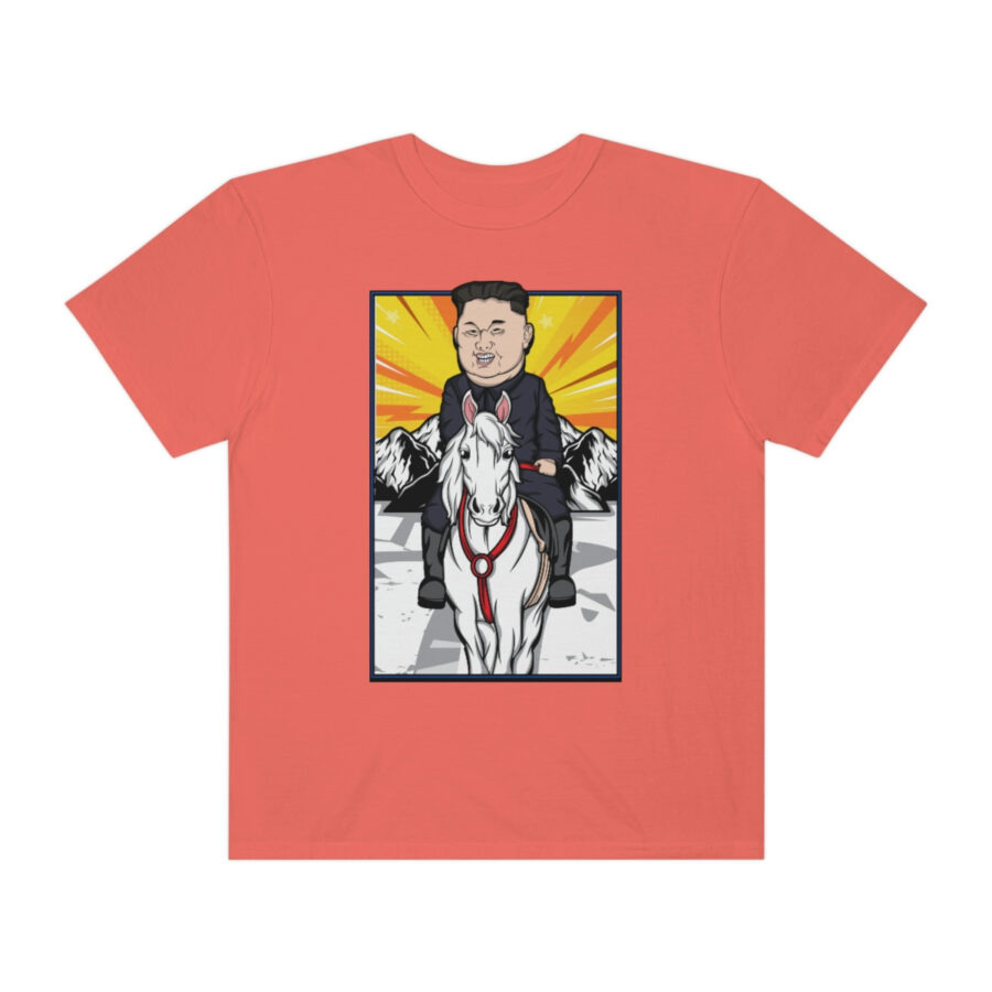 Kim Jung Un Riding White Horse T-Shirt - Image 7