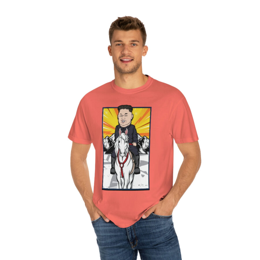 Kim Jung Un Riding White Horse T-Shirt - Image 8