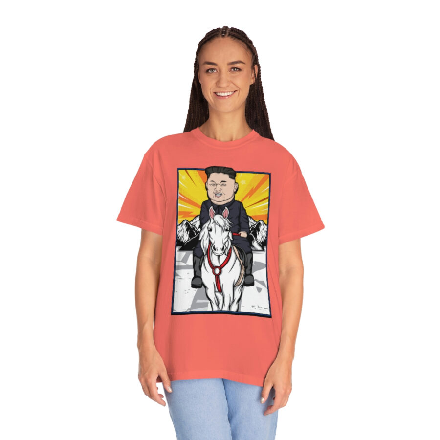 Kim Jung Un Riding White Horse T-Shirt - Image 9