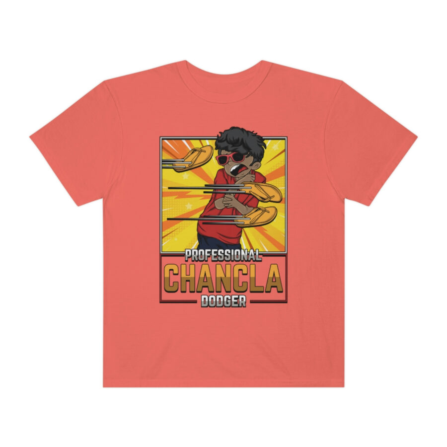 Fun and Vintage Chancla Dodging T-Shirt Parody Tee - Image 7