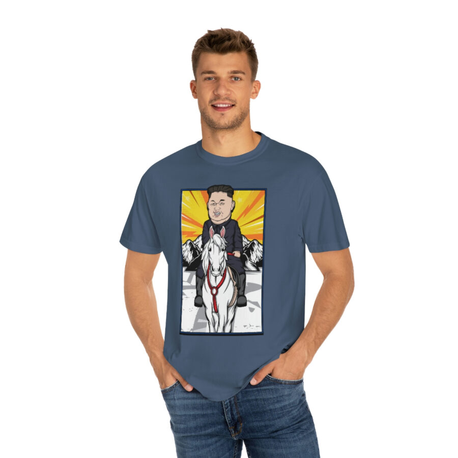 Kim Jung Un Riding White Horse T-Shirt - Image 17