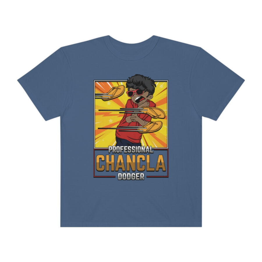 Fun and Vintage Chancla Dodging T-Shirt Parody Tee - Image 10