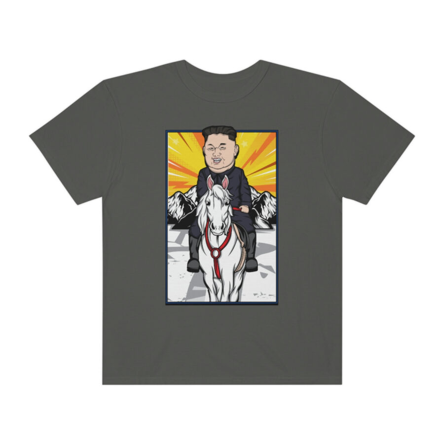Kim Jung Un Riding White Horse T-Shirt - Image 13