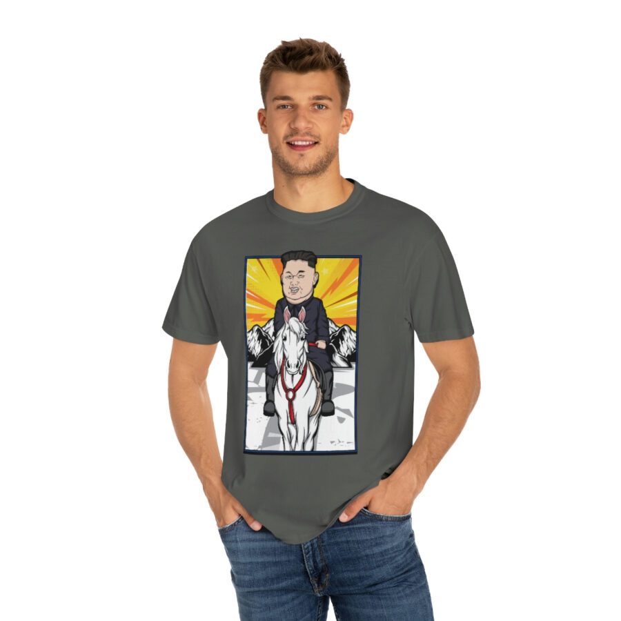 Kim Jung Un Riding White Horse T-Shirt - Image 14