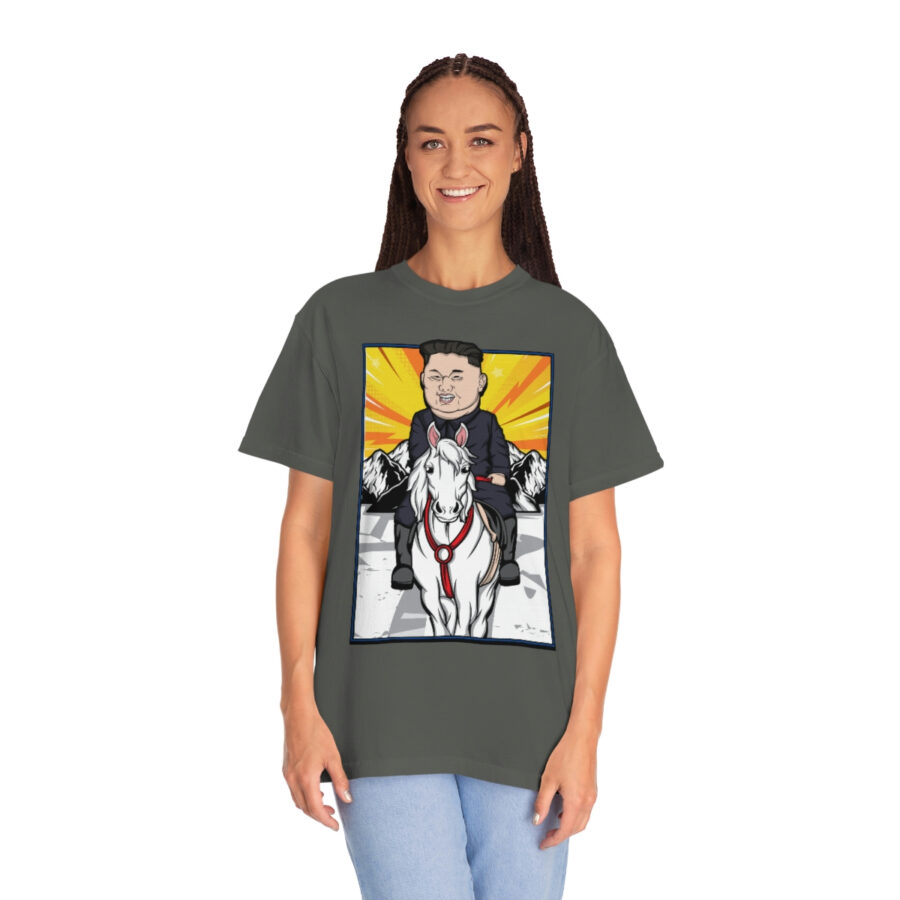 Kim Jung Un Riding White Horse T-Shirt - Image 15